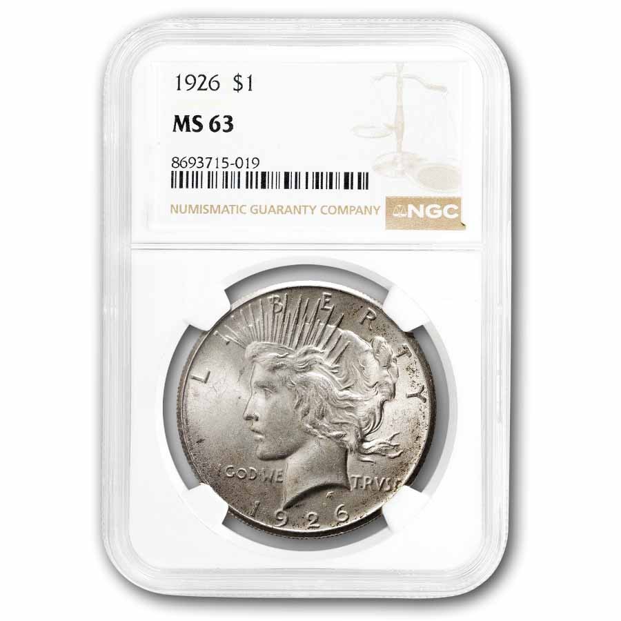 1926 Peace Dollar MS-63 NGC