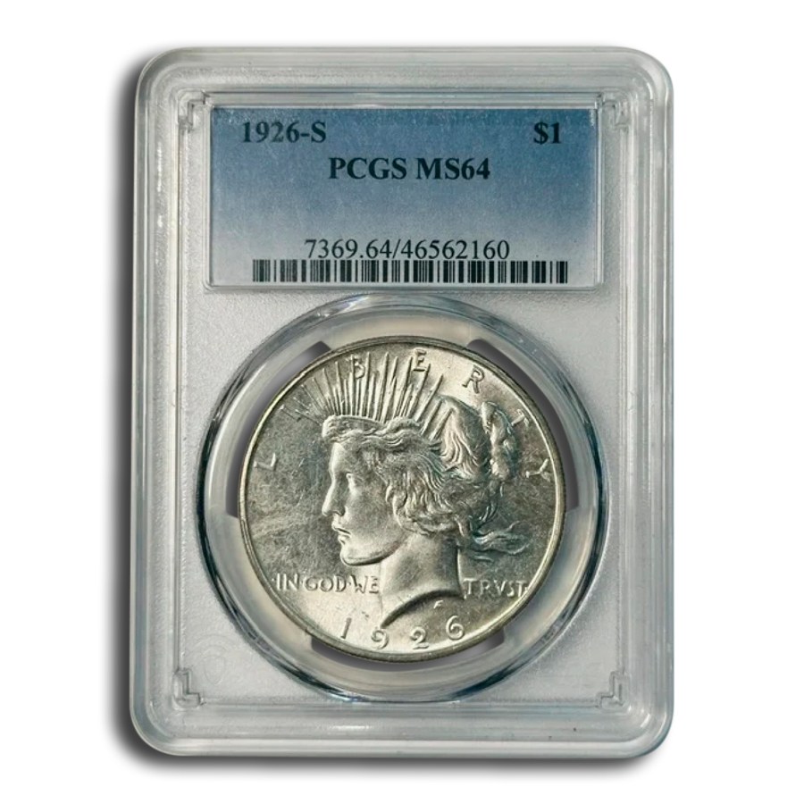 1926-S Peace Dollar MS-64 PCGS