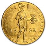 1927-1928 Netherlands Gold 1 Ducat AU