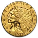 1927 $2.50 Indian Gold Quarter Eagle XF