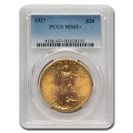 1927 $20 St Gaudens Gold Double Eagle MS-65+ PCGS