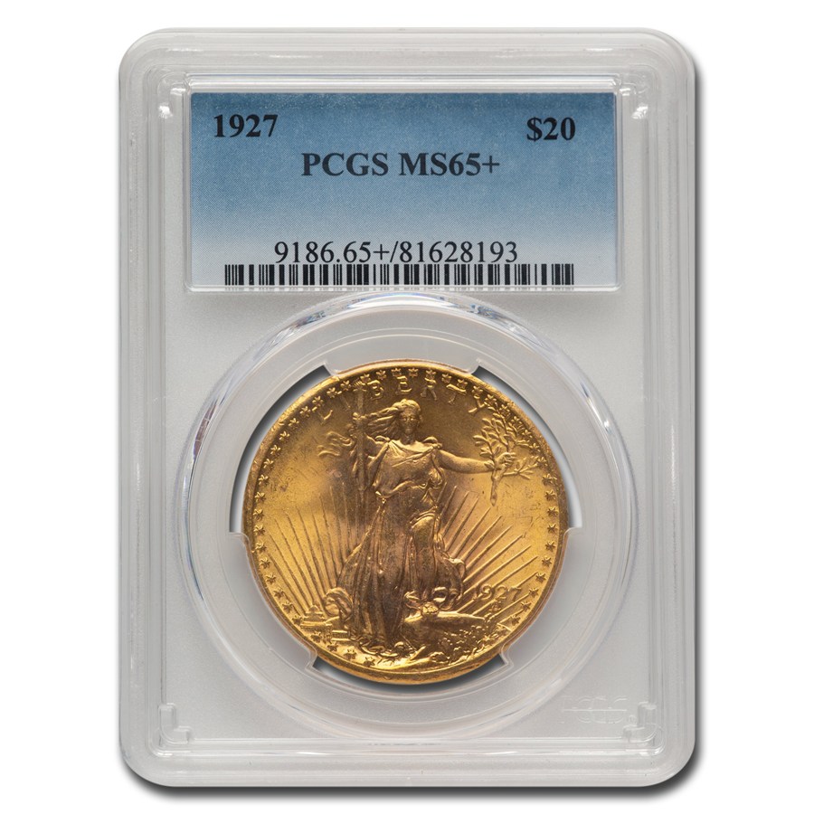 1927 $20 St Gaudens Gold Double Eagle MS-65+ PCGS