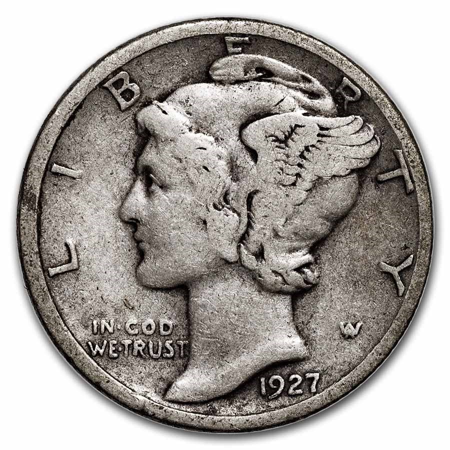 1927-D Mercury Dime Fine
