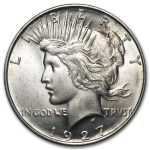 1927-D Peace Dollar AU-58