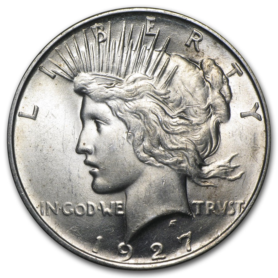 1927-D Peace Dollar AU-58