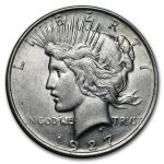1927-D Peace Dollar AU Details (Cleaned)