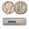 1927 Mercury Dime 50-Coin Roll Avg Circ