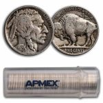 1927-S Buffalo Nickel 40-Coin Roll Avg Circ
