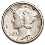 1927-S Mercury Dime AU