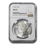 1927-S Peace Dollar MS-63 NGC