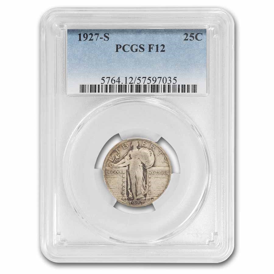 1927-S Standing Liberty Quarter Fine-12 PCGS
