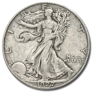 1927-S Walking Liberty Half Dollar XF