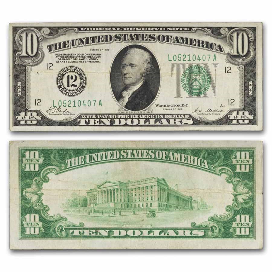 1928 (12-San Francisco) $10 FRN VF (Fr#2000-L)