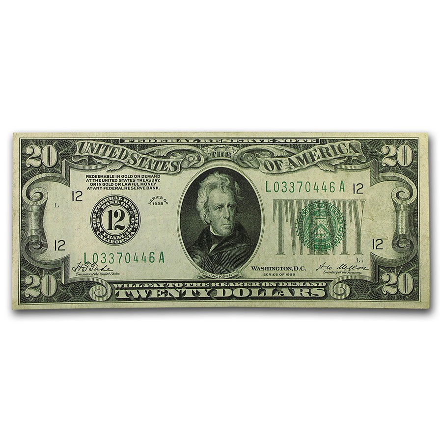 1928 (12-San Francisco) $20 FRN VF (Fr#2050-L)