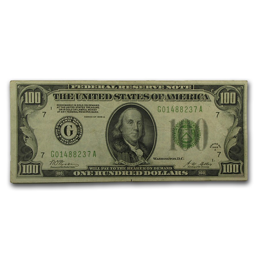1928-1928A $100 FRN's VF (Random Districts)