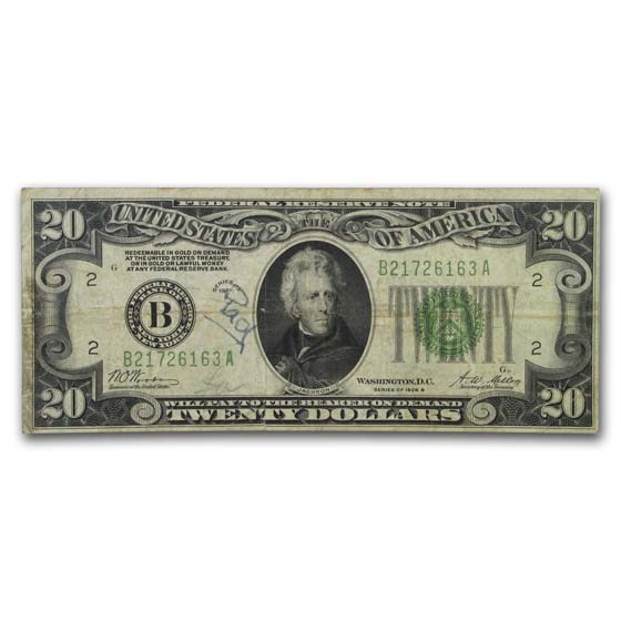 1928/1934 $20 FRN Cull/Good