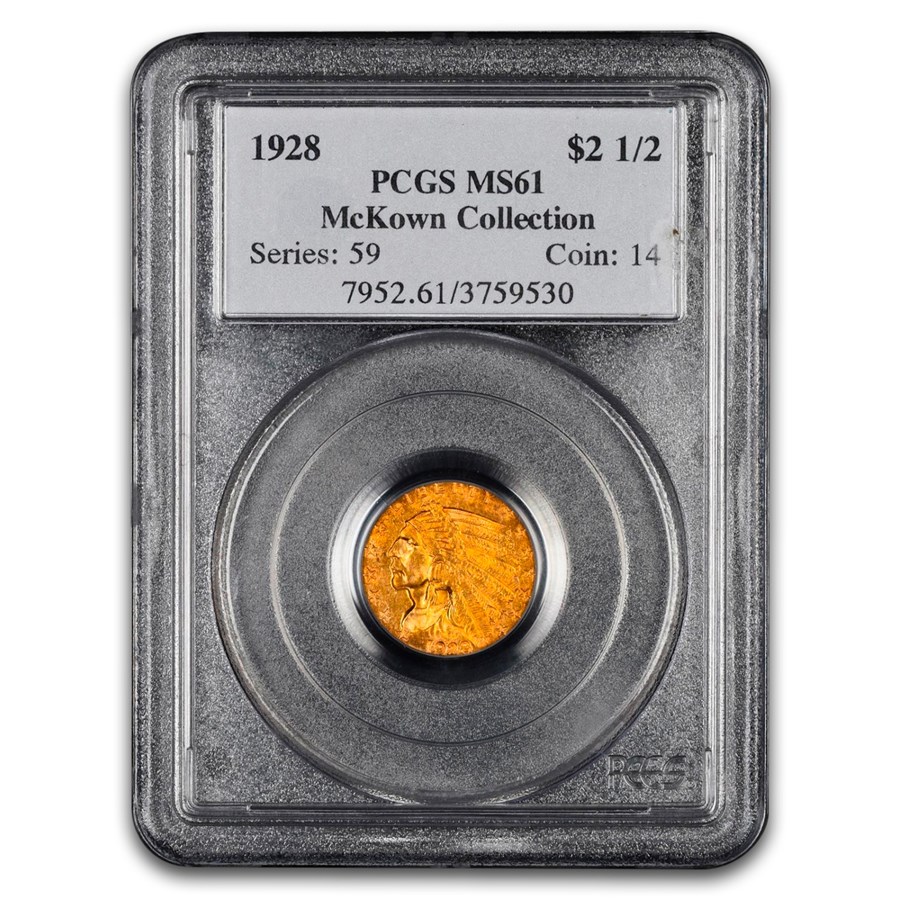 1928 $2.50 Indian Gold Quarter Eagle MS-61 PCGS