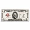 1928 $5.00 U.S. Note Red Seal AU (Fr#1525)