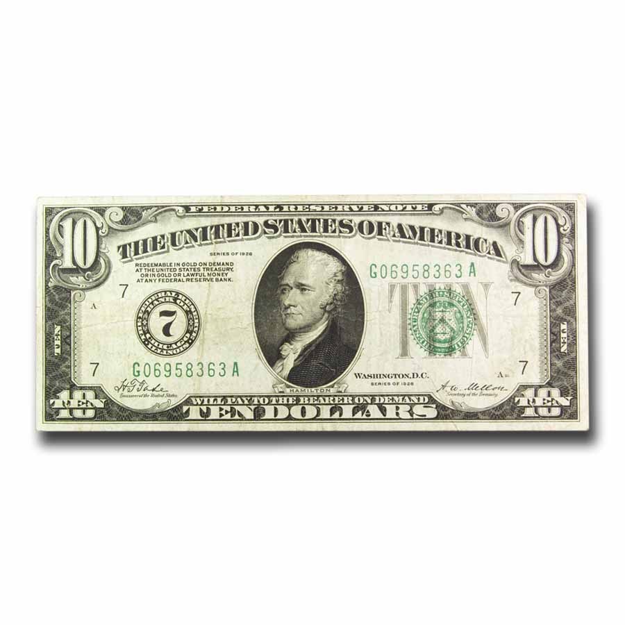 1928 (7-Chicago) $10 FRN VF (Fr#2000-G)