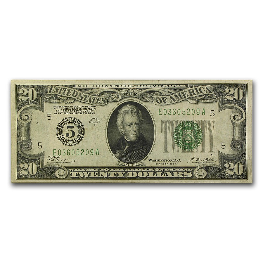 1928-A (5-Richmond) $20 FRN VF (Fr#2051-E)