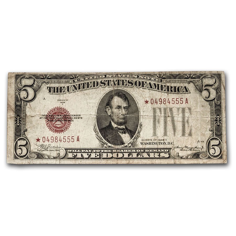 1928-C* $5.00 U.S. Note Fine (Fr#1528*) Star Note