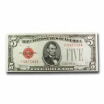 1928-C $5.00 U.S. Note Red Seal CU (Fr#1528)