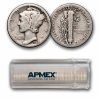 1928-D Mercury Dime 50-Coin Roll Avg Circ