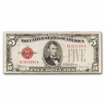 1928-E $5.00 U.S. Note Red Seal VG (Fr#1530)