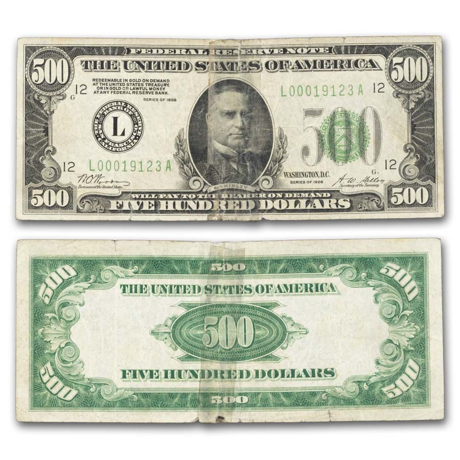 1928 (L-San Francisco) $500 FRN Cull (Fr#2200-L)