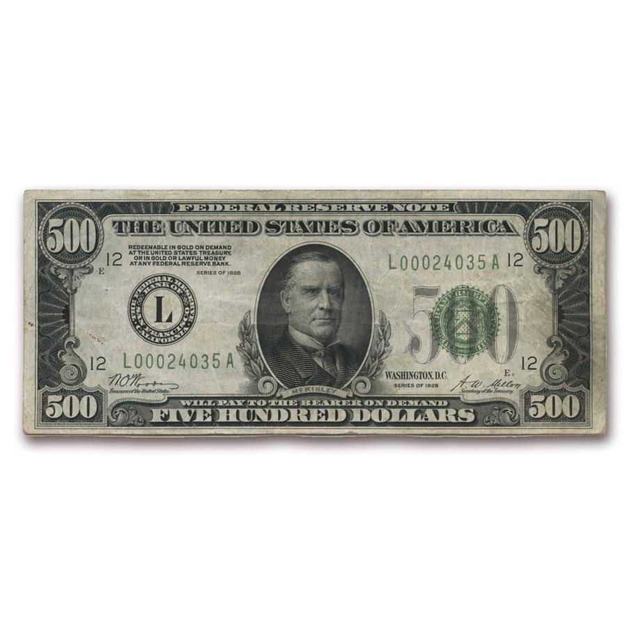 1928 (L-San Francisco) $500 FRN VF (Fr#2200-L)