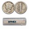 1928 Mercury Dime 50-Coin Roll Avg Circ