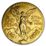 1928 Mexico Gold 50 Pesos AU