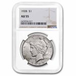 1928 Peace Dollar AU-55 NGC