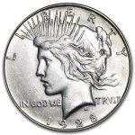 1928-S Peace Dollar AU-58