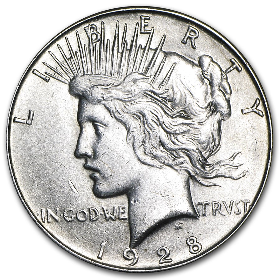 1928-S Peace Dollar AU-58