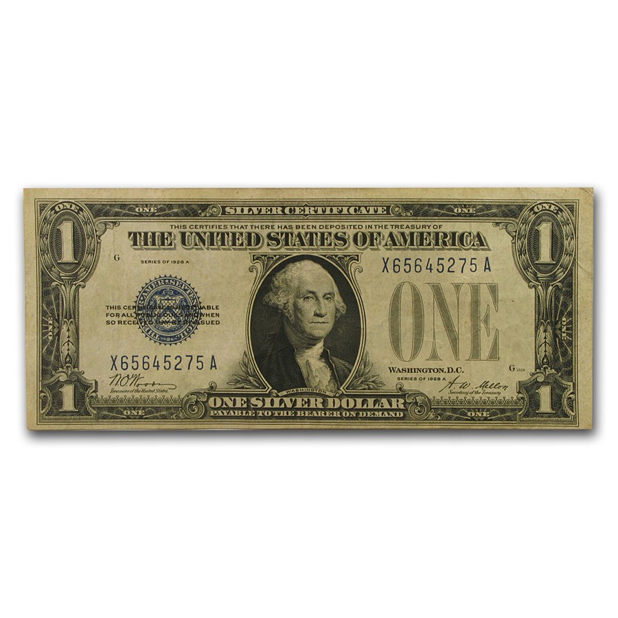 1928 thru 1928-B $1.00 Silver Certificate VF