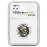 1929 Buffalo Nickel MS-64 NGC