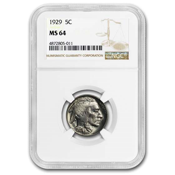 1929 Buffalo Nickel MS-64 NGC