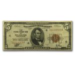 1929 (C-Philadelphia) $5.00 Brown Seal FRBN VF (Fr#1850-C)