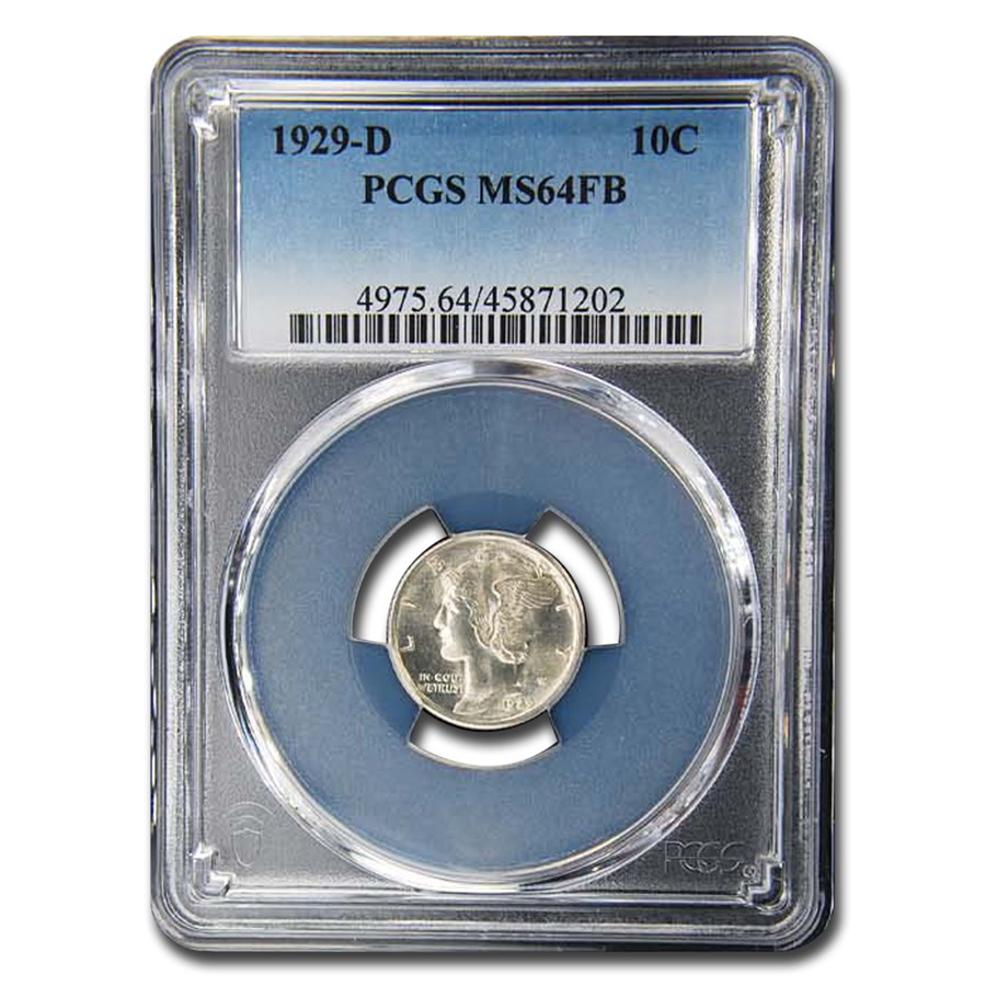 1929-D Mercury Dime MS-64 PCGS (FB)