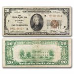 1929 (E-Richmond) $20 Brown Seal FRBN Fine (Fr#1870-E)
