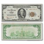 1929 (G-Chicago) $100 Brown Seal FRBN AU Details (Fr#1890-G)