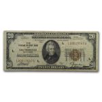 1929 (L-San Francisco) $20 Brown Seal FRBN VF (Fr#1870-L)