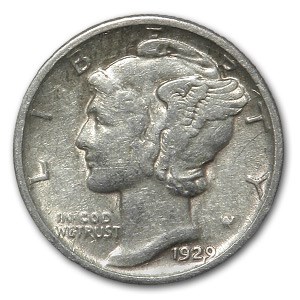 1929-S Mercury Dime XF