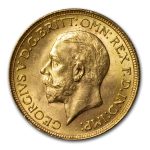 1929 South Africa Gold Sovereign George V BU