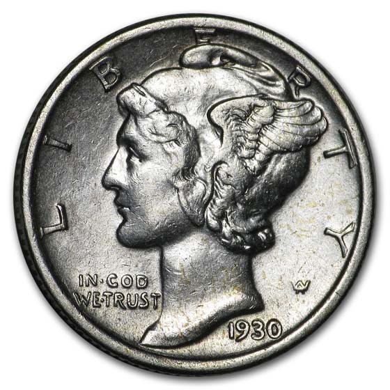 1930-S Mercury Dime AU