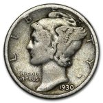1930-S Mercury Dime Good/VG