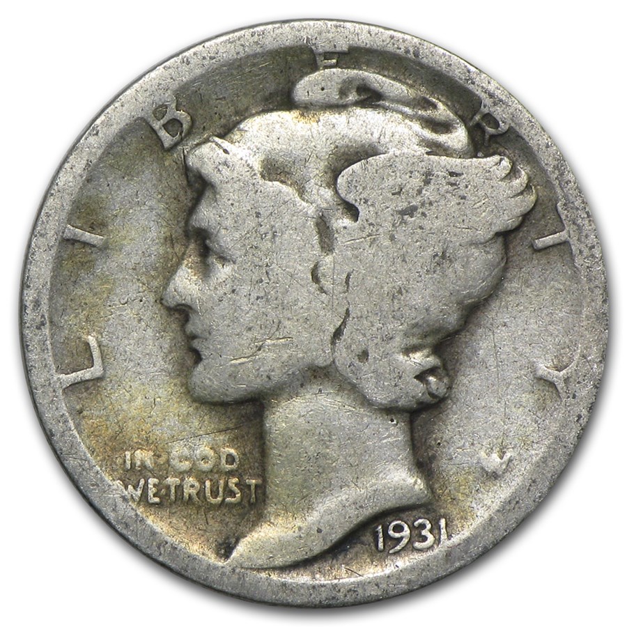 1931-D Mercury Dime AG