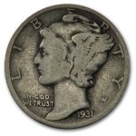 1931-D Mercury Dime VG