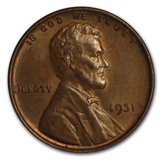 1931 Lincoln Cent BU (Brown)